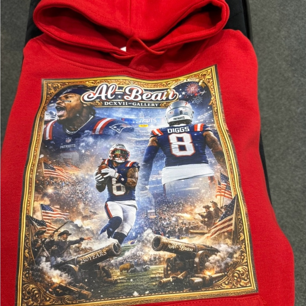 Red Men's Captain S Diggs medium Graphic Hoodie